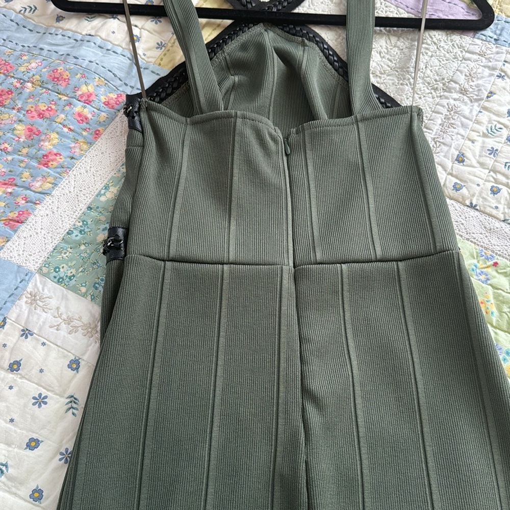 Topshop green leather chain embellished dress - Picture 8 of 12